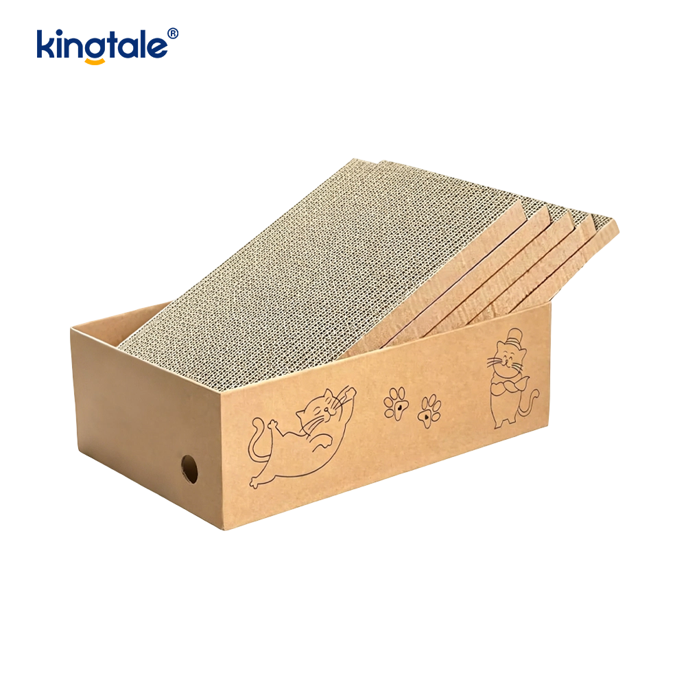 5 pakker i 1 Cat Scratch Pad med boks egnet for katter