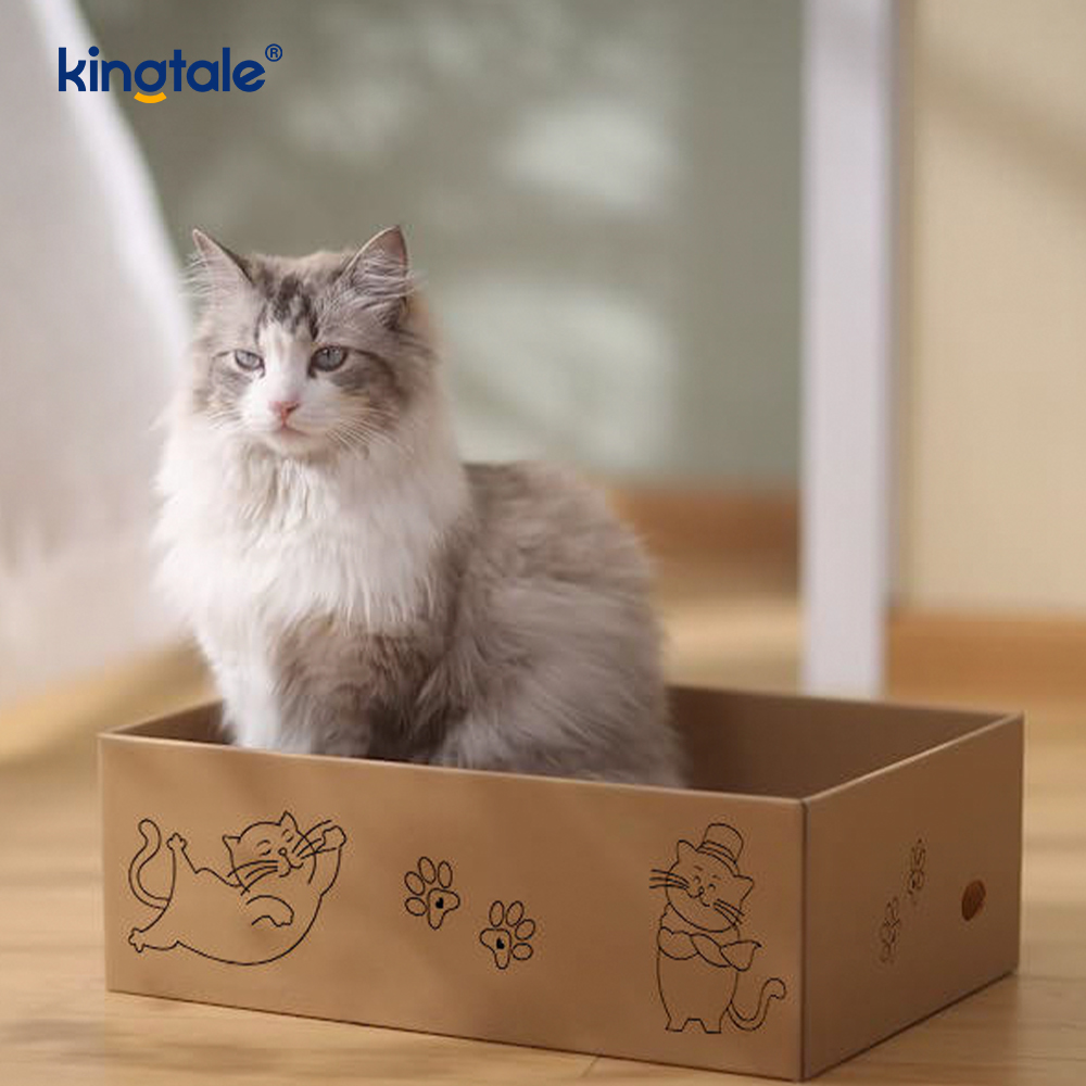 5 pakker i 1 Cat Scratch Pad med boks egnet for katter