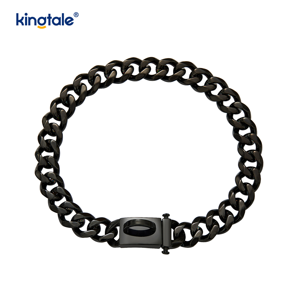 Motebelagt rustfritt stål Pet Cuban Link Dog Choke Chain Halsbånd